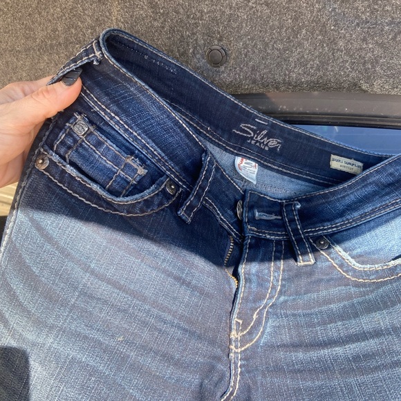 Silver jeans woman’s size 25 hand crafted - Picture 3 of 4